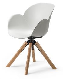 Stoel Davos kunststof (houten spinpoot)