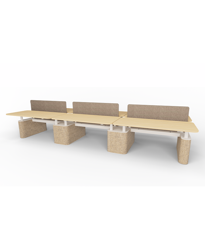 Flex round bureau 6-persoons