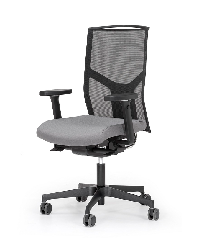 Fin ergonomische bureaustoel (zwart)