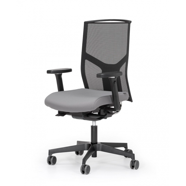 Fin ergonomische bureaustoel (zwart)
