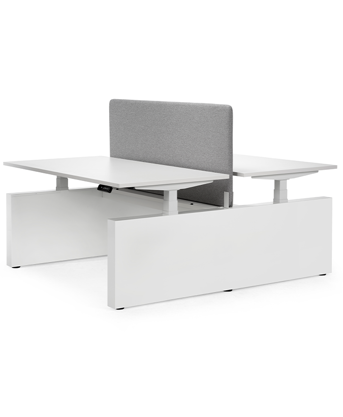 Flex duodesk met 2 wangpoten