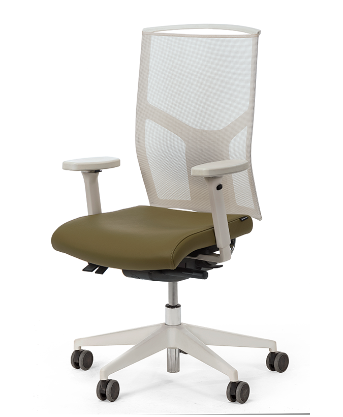 Fin ergonomische bureaustoel (wit)