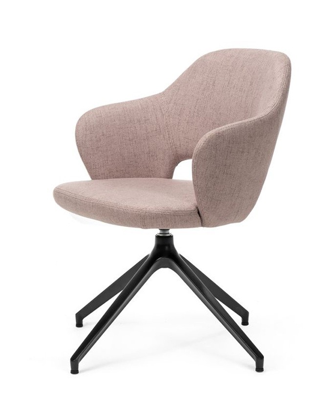 Ivy stoel met armleuning (draaibare spinpoot)